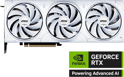MSI Gaming RTX 5080 16G Ventus 3X OC White Graphics Card (16GB GDDR7, 256-bit, Extreme Clock TBD MHz, DisplayPort x 3 2.1a, HDMI 2.1b, NVIDIA Blackwell Architecture) Elite