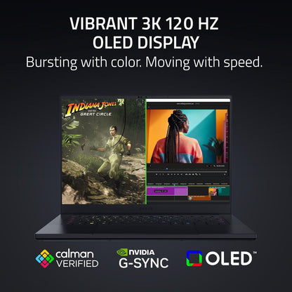 Razer Blade 14 (2025) Gaming Laptop: NVIDIA GeForce RTX 5070 - AMD Ryzen AI 9 365 CPU - 3K 120Hz OLED Display - 64GB LPDDR5X RAM - 2TB SSD - Thin & Lightweight - Chroma RGB - Windows - Black Elite