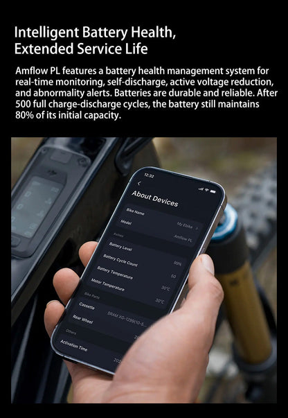 DJI Amflow PL Carbon E-Mountain Bike With DJI Avinox Drive System Built-in LED Control Display Amflow PL Full Suspension Ebike Elite