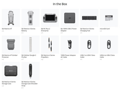 New DJI Matrice 4T Drone with 48MP Thermal and 48MP Wide-Angle Camera NIR Auxiliary LED Lights Plastic Material App Controlled Elite