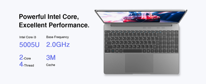 15.6" Windows 11 Laptop, Intel Core i3-5005U, 16GB RAM, 512GB SSD, FHD IPS Display, 2.4G/5G WiFi, BT5.0, RJ45, Webcam, Long Battery Life - for Work, Study, and Entertainment Elite