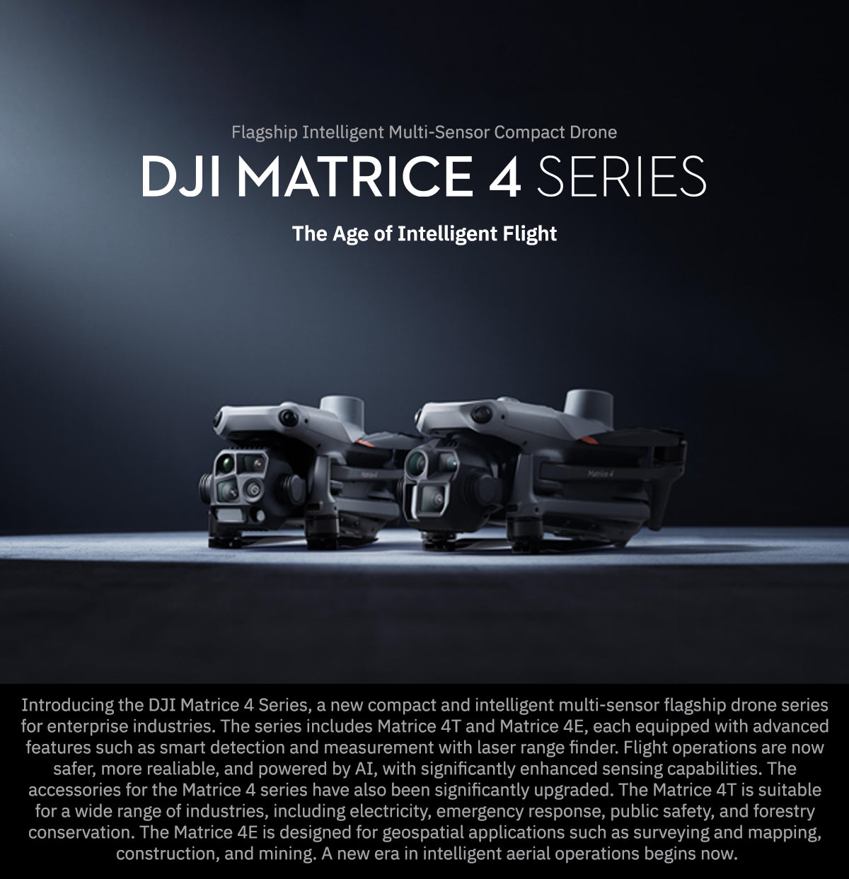 Universal Version Matrice 4T Matrice 4 Enterprise Dron with 25km O4 Transmission and Enhanced GNSS 30fps Video Recording Elite