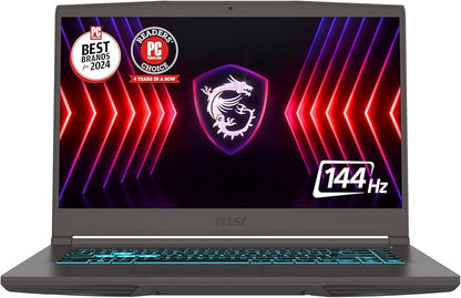 MSI Thin 15 15.6” 144Hz FHD Gaming Laptop: Intel Core i7-13620H, NVIDIA Geforce RTX 4050, 16GB DDR4, 512GB NVMe SSD, WiFi 6E, Win 11: Black B13VE-2678US Elite