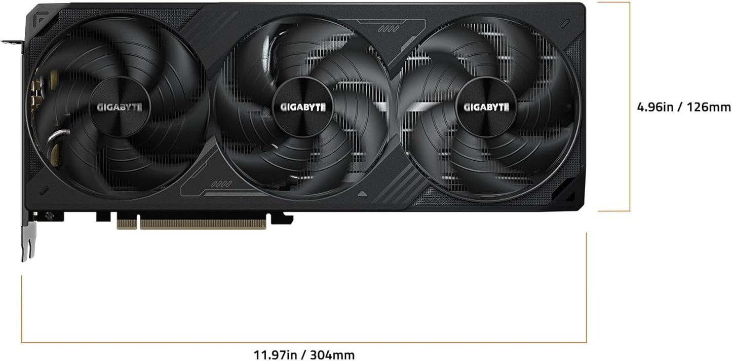 GIGABYTE GeForce RTX 5080 WINDFORCE SFF 16G Graphics Card, 16GB 256-bit GDDR7, PCIe 5.0, WINDFORCE Cooling System, GV-N5080WF3-16GD Video Card Elite