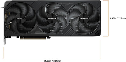 GIGABYTE GeForce RTX 5080 WINDFORCE SFF 16G Graphics Card, 16GB 256-bit GDDR7, PCIe 5.0, WINDFORCE Cooling System, GV-N5080WF3-16GD Video Card Elite