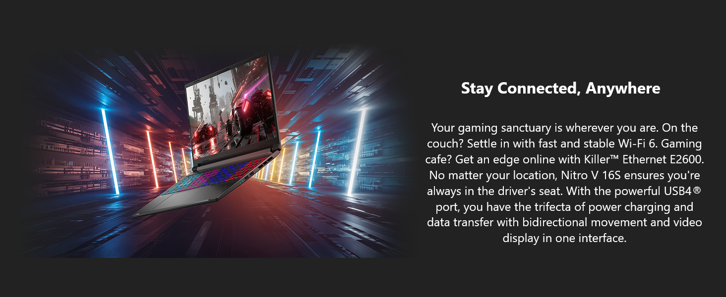 Acer Nitro V 16S AI Gaming Laptop | AMD Ryzen 7 260 Processor | NVIDIA GeForce RTX 5060 Laptop GPU (572 AI Tops) | 16" WUXGA IPS 180Hz Display | 32GB DDR5 | 1TB Gen 4 SSD | Wi-Fi 6 | ANV16S-41-R2AJ Elite