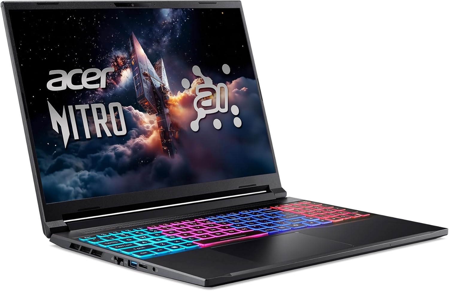 Acer Nitro V 16S AI Gaming Laptop | AMD Ryzen 7 260 Processor | NVIDIA GeForce RTX 5060 Laptop GPU (572 AI Tops) | 16" WUXGA IPS 180Hz Display | 32GB DDR5 | 1TB Gen 4 SSD | Wi-Fi 6 | ANV16S-41-R2AJ Elite