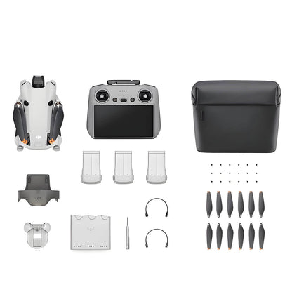 Brand-New DJI Mini 4 Pro Fly More Combo Plus: FHD Video, 10km Range, Omnidirectional Drone for Beginners at 249g Remote Control Elite