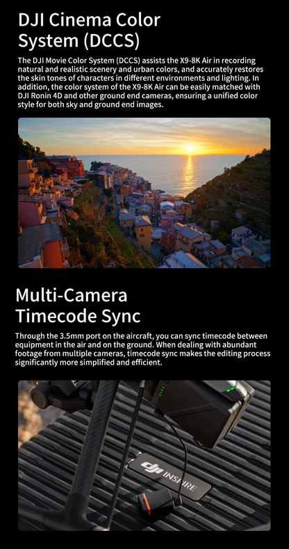 DJI Inspire 3 Camera Drone with Centimeter-Level RTK Positioning and Waypoint Pro Full-frame 8K/25fps CinemaDNG Dual Native ISO Elite