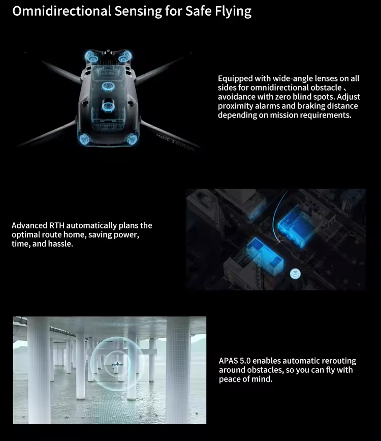 Global DJl Mavic 3T Basic Combo Drone Enterprise with Thermal Camera 45-min Max Smart Gps tracker & Locator DJI Mavic 3T Elite