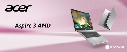 Acer Aspire 3 A315-24P-R7VH Slim Laptop | 15.6" Full HD | AMD Ryzen 3 7320U Quad-Core | AMD Radeon Graphics | 8GB LPDDR5 | 128GB NVMe SSD | Wi-Fi 6 | Windows 11 Home Elite