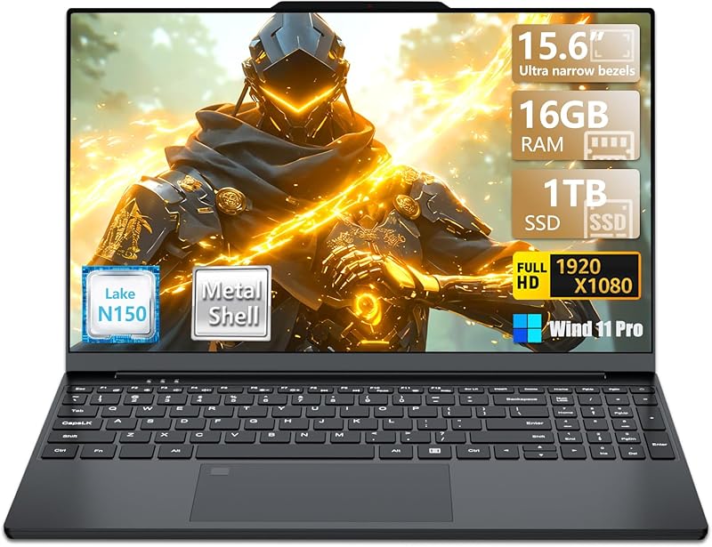 16 Inch Laptop Computer, FHD IPS 1200p Screen, Gaming Laptop i5 (Up to 3.6GHz) for 16GB LPDDR4 RAM 1TB SSD, 180 Angle Open WiFi 5 HDMI Backlit Keyboard UHD Graphics 617 with Numeric Keypad Elite