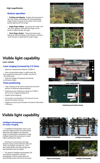DJI Zenmuse H30T Thermal Camera with Infrared Night Vision Laser Range Finder NIR Auxiliary Light for Matrice 350RTK/Matrice 400 Elite