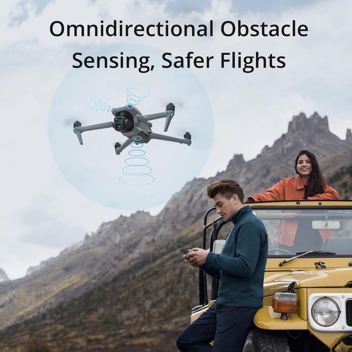 For DJI Air 3 Fly More Combo 4K Dual Primary Cameras 3 Batteries for Extended Flight Time 48MP Photos 20Km Video Drone Elite