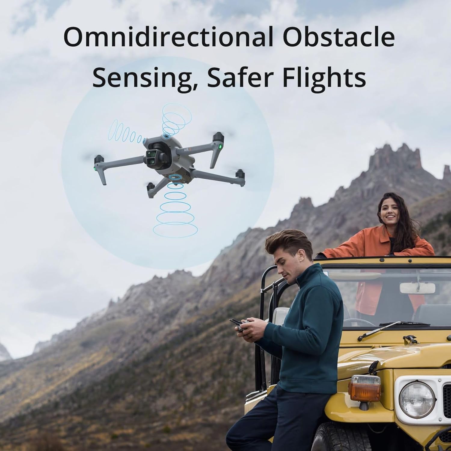 For DJI Air 3 Fly More Combo 4K Dual Primary Cameras 3 Batteries for Extended Flight Time 48MP Photos 20Km Video Drone Elite