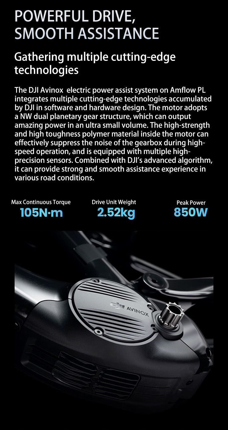 DJI amflow bike cheapest amflow PL Carbon 800 Wh - L Equipped with DJl Aviox 508W Fast Charging Charger Amflow DJI Mtb Ebike Elite
