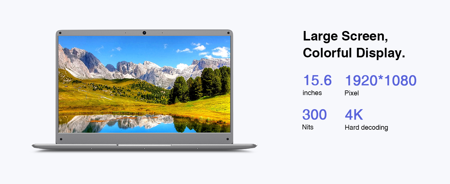 15.6" Windows 11 Laptop, Intel Core i3-5005U, 16GB RAM, 512GB SSD, FHD IPS Display, 2.4G/5G WiFi, BT5.0, RJ45, Webcam, Long Battery Life - for Work, Study, and Entertainment Elite