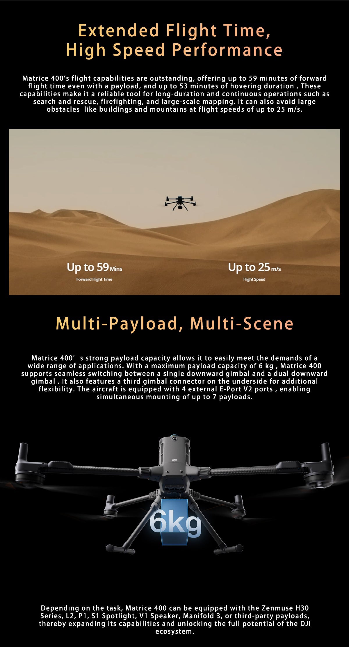 Matrice 400 Worry-Free Plus Combo Wire-grade Obstacle Avoidance And Long Endurance Intelligent Flagship Flight Platform UAV Elite