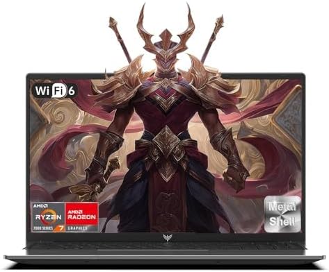 2025 Gaming Laptop with AMD Ryzen7 5000 Series(Up to 4.3GHZ,8C/16T),AMD Radeon Graphics,16GB DDR4x2 512GB SSD Notebook Computer with Numeric Keyboard,15.6 inch IPS Display,WIFI6,Type-C Elite