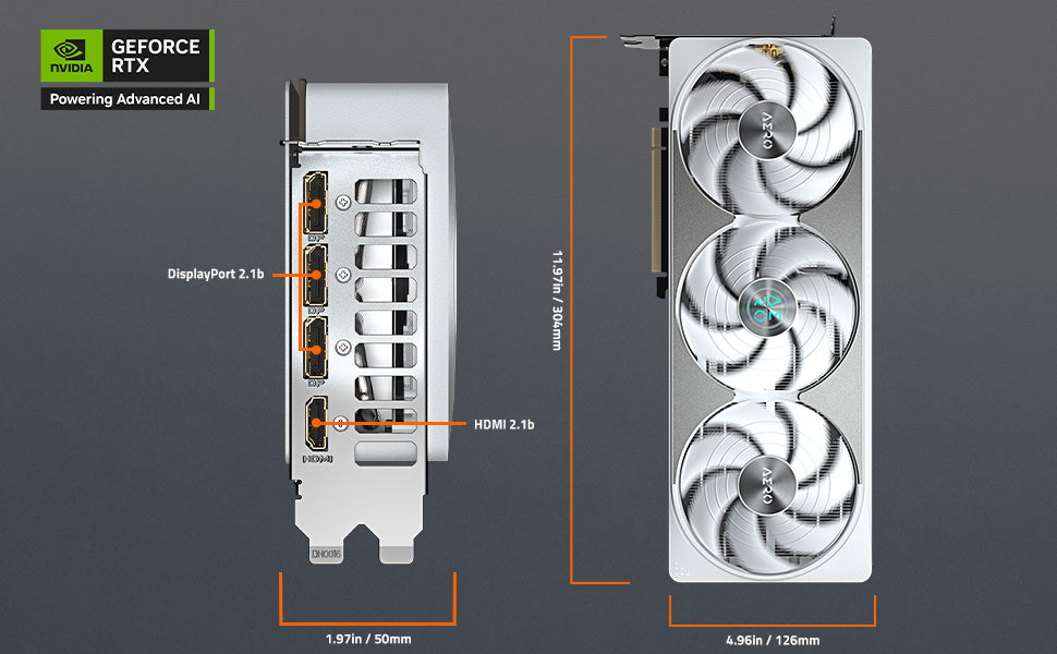GIGABYTE GeForce RTX 5080 AERO OC SFF 16G Graphics Card, WINDFORCE Cooling System, 16GB 256-bit GDDR7, GV-N5080AERO OC-16GD Video Card Elite