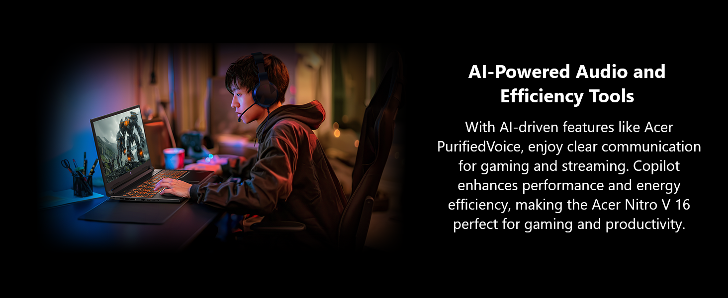 Acer Nitro V Gaming Laptop | Intel Core 9 Processor 270H | NVIDIA GeForce RTX 5070 Laptop GPU | 16" WUXGA IPS 180Hz Display | 32GB DDR5 | 1TB Gen 4 SSD | Wi-Fi 6 | Backlit KB | ANV16-72-933F Elite