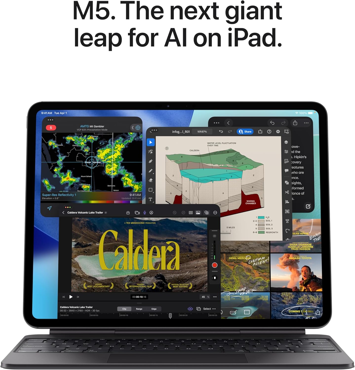 Apple iPad Pro 11 Inch M5 Ultra Retina XDR Nano Glass 2TB 12MP Cams LiDAR Wi Fi 7 N1 5G C1X FaceID Space Black Elite