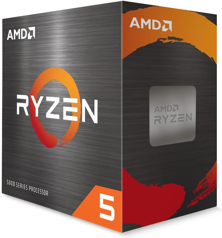 AMD Ryzen 5 5500 6-Core, 12-Thread Unlocked Desktop Processor with Wraith Stealth Cooler Elite