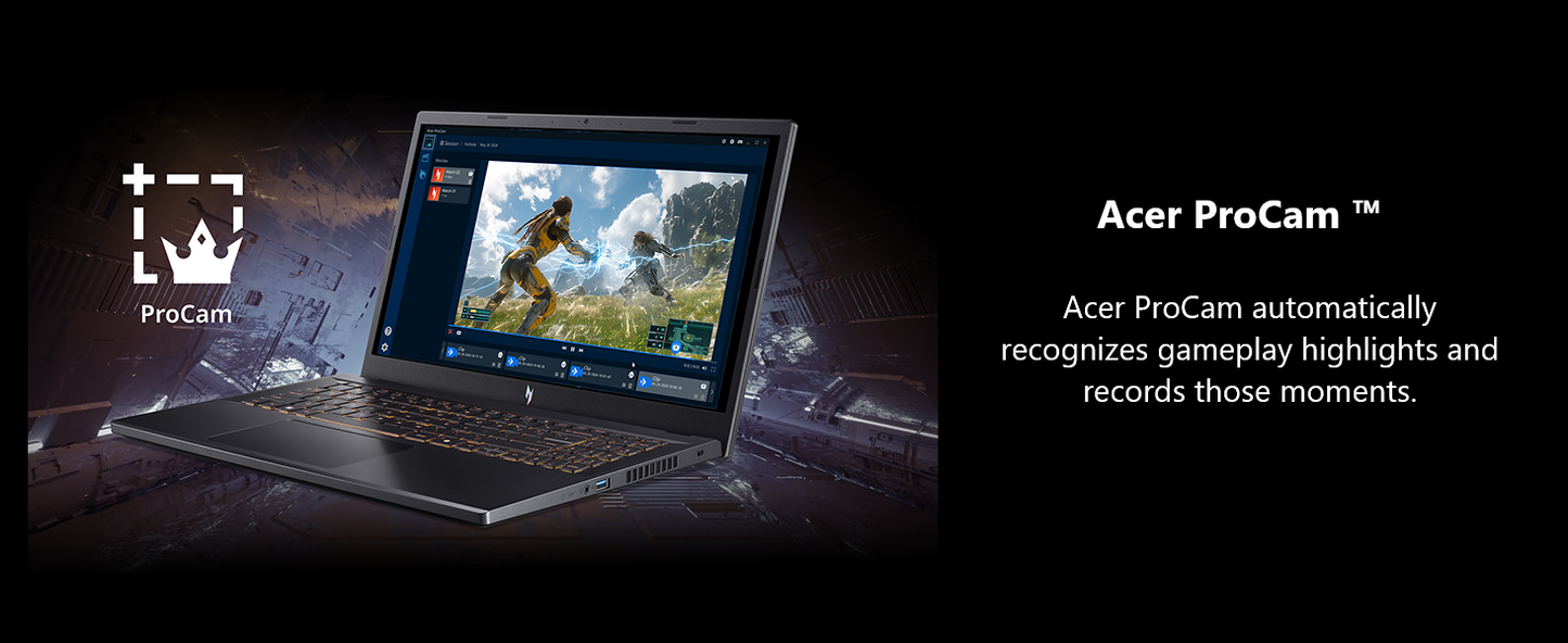 Acer Nitro V Gaming Laptop | Intel Core i7-13620H Processor | NVIDIA GeForce RTX 4050 Laptop GPU | 15.6" FHD IPS 165Hz Display | 16GB DDR5 | 1TB Gen 4 SSD | Wi-Fi 6 | Backlit KB | ANV15-52-76NK Elite