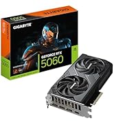 GIGABYTE GeForce RTX 5060 WINDFORCE OC 8G Graphics Card, 8GB 128-bit GDDR7, PCIe 5.0, WINDFORCE Cooling System, GV-N5060WF2OC-8GD Video Card Elite