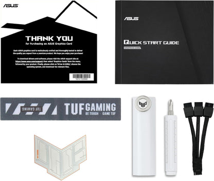 ASUS TUF Gaming GeForce RTX ™ 5070 Ti 16GB GDDR7 White OC Edition Gaming Graphics Card (PCIe® 5.0, HDMI®/DP 2.1, 3.125-slot, Military-Grade Components, Protective PCB Coating, axial-tech Fans) Elite