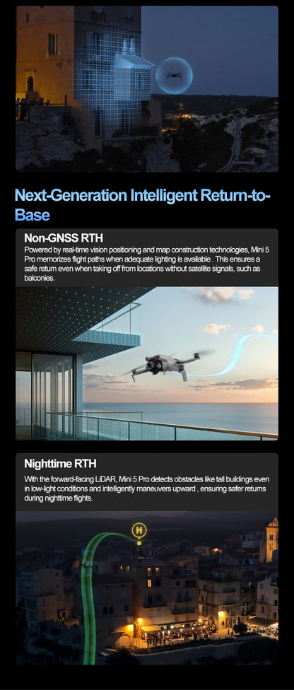 DJI Mini 5 Pro fly more combo (DJI rc 2) Professional Flagship Drone New Model with Upgraded HD Resolution Elite