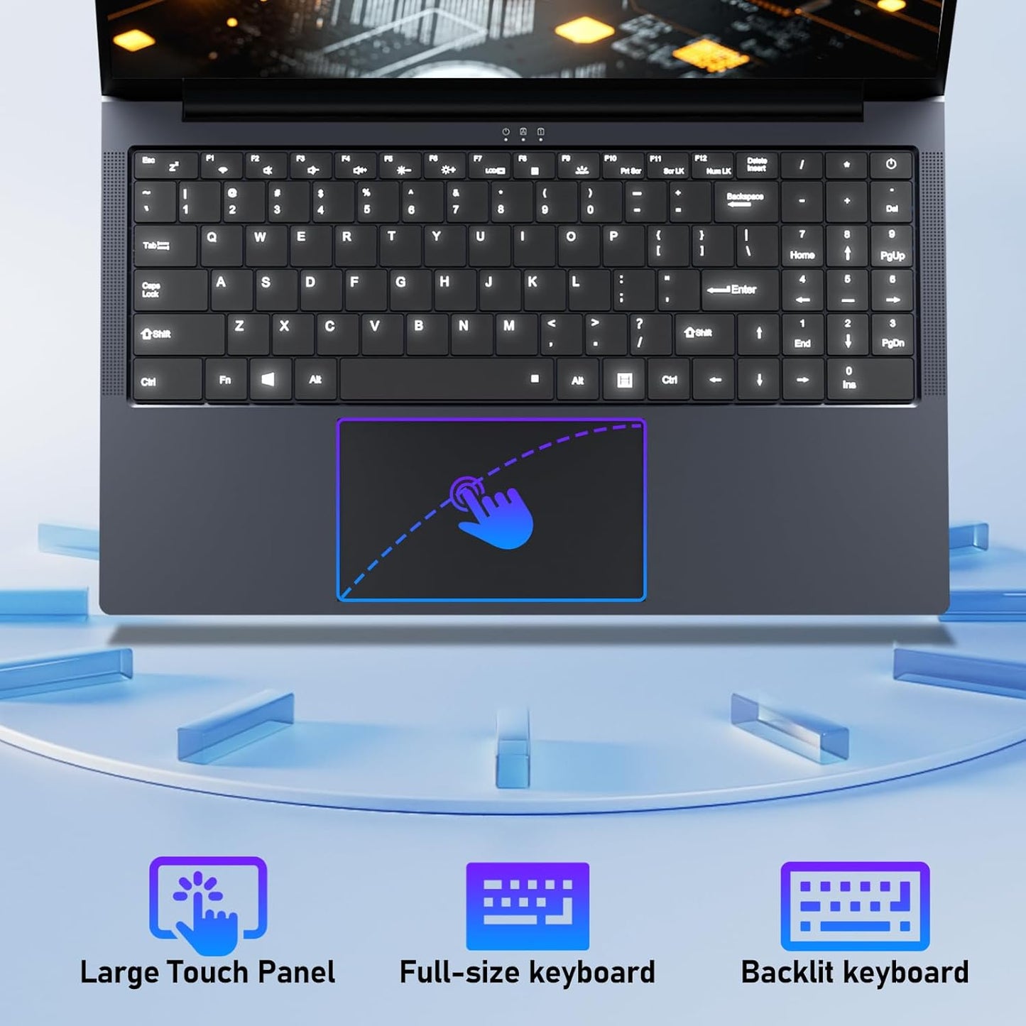 16 Inch Laptop Computer, FHD IPS 1200p Screen, Gaming Laptop i5 (Up to 3.6GHz) for 16GB LPDDR4 RAM 1TB SSD, 180 Angle Open WiFi 5 HDMI Backlit Keyboard UHD Graphics 617 with Numeric Keypad Elite