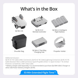 DJI Mini 4K Lightweight (<249g) Camera 10km Image Transmission 38kph Wind Resistance Stable Hovering for Beginners Remote Elite