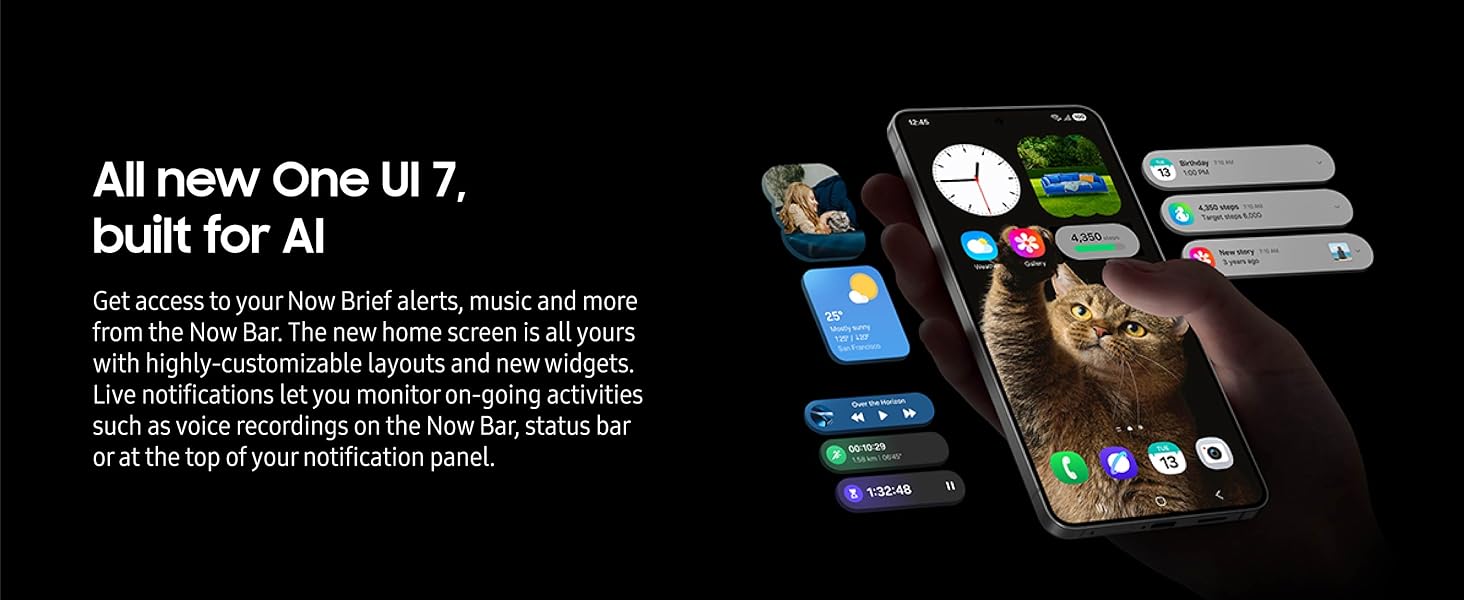 SAMSUNG Galaxy S25 Edge Phone, 512 GB AI Smartphone, Unlocked Android, Night Video, Fast Processor, ProScaler Display, All-Day Battery, 2025, US 1 Yr Manufacturer Warranty, Titanium JetBlack Elite