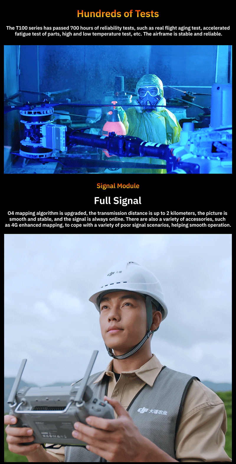 DJI Agriculture Drone T100 Professional with Gps RTK and HD Camera for Fertilizer and Granular Payload Spraying Drones Elite