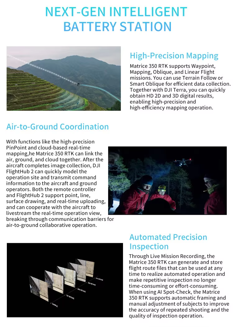 Global DJI Matrice 350 RTK Matrice 300 RTK DJI Mavic 3 Enterprise 55-Min Max Flight Time Mavic 3T 3E Mavic 3 Fly More Combo Elite
