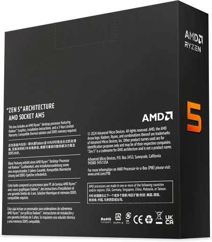 AMD Ryzen™ 5 9600X 6-Core, 12-Thread Unlocked Desktop Processor Elite