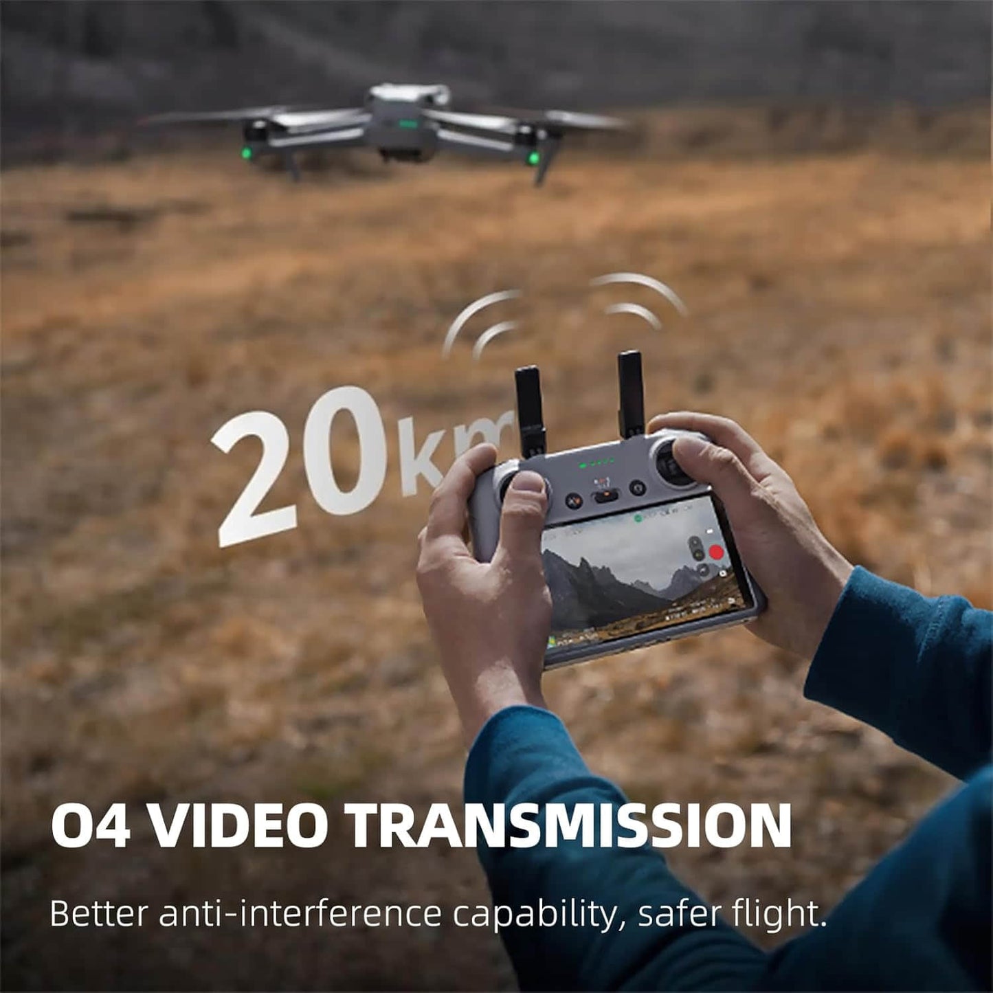 DJI RC 2, Remote Controller with Next-Gen Processor, 20km O4 Transmission, 5.5-inch FHD Screen,, Smart Controller for Drones Elite