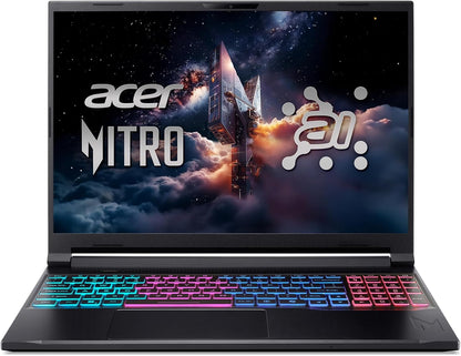 Acer Nitro V 16S AI Gaming Laptop | AMD Ryzen 7 260 Processor | NVIDIA GeForce RTX 5060 Laptop GPU (572 AI Tops) | 16" WUXGA IPS 180Hz Display | 32GB DDR5 | 1TB Gen 4 SSD | Wi-Fi 6 | ANV16S-41-R2AJ Elite