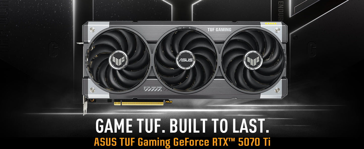 ASUS TUF Gaming GeForce RTX ™ 5070 Ti 16GB GDDR7 OC Edition Gaming Graphics Card (PCIe® 5.0, HDMI®/DP 2.1, 3.125-slot, Military-Grade Components, Protective PCB Coating, axial-tech Fans) Elite