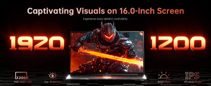 2025 Gaming Laptop, Laptop with AMD Ryzen 7 7735HS (8C/16T, Up to 4.75GHz), 16GB DDR5 512GB NVMe SSD Laptop Computer, Up to 4TB, 16-inch FHD Display, WiFi 6, Backlit KB, Type-C, Dual Fans Elite