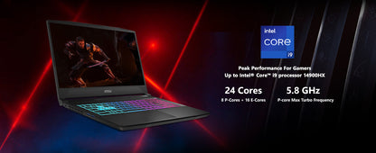 MSI Katana 15 HX 15.6” 165Hz QHD+ Gaming Laptop: Intel Core i9-14900HX, NVIDIA Geforce RTX 5070, 32GB DDR5, 1TB NVMe SSD, RGB Keyboard, Win 11 Home: Black B14WGK-016US Elite