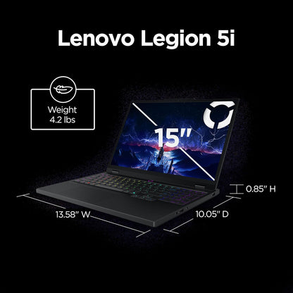 Lenovo Legion 5i – Gaming Laptop - Intel® Core™ i7-14700HX - 15" 2.5K WQXGA PureSight OLED Display–165Hz Refresh Rate–NVIDIA® GeForce RTX™ 5070 – 16 GB Memory – 1 TB Storage – 3 Months of PC GamePass Elite