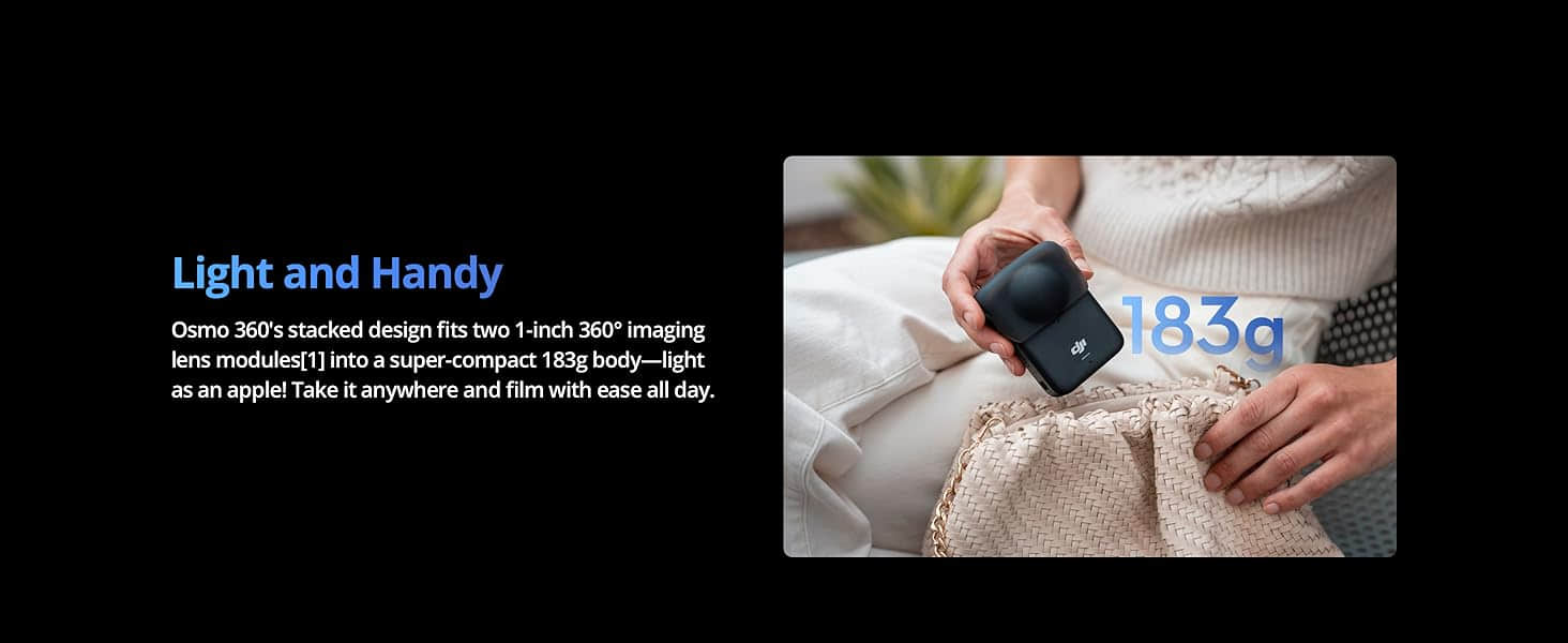 For DJI Osmo 360 WaterProof Action Camera 1-Inch 360° Imaging Native 8K 360° Video 170° Boost Video 120MP 360° Photo Conference Elite