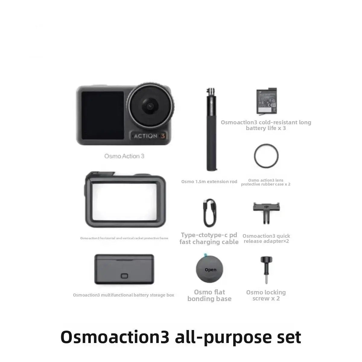 DJI  Action 3 Standard  With Quick-release Design for Easy Horizontal and Vertical Mounting 4K/120fps & Super-Wide FOV Elite