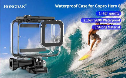 HONGDAK WaterProof Housing  for Go Pro Hero 12/Hero 11 Black/Hero 10 Black/Hero 9 Black,Protective Underwater Dive Elite