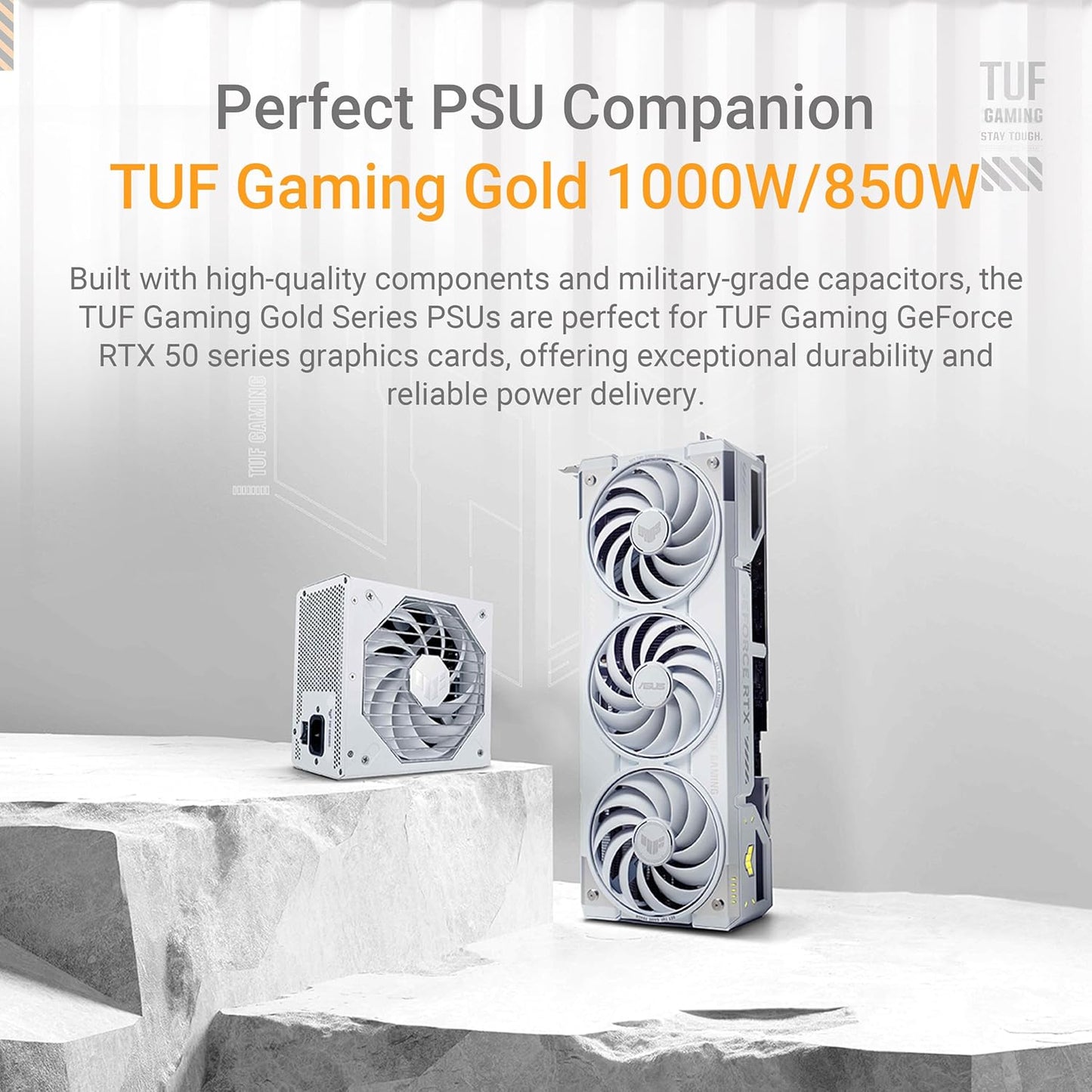 ASUS TUF Gaming GeForce RTX ™ 5070 Ti 16GB GDDR7 White OC Edition Gaming Graphics Card (PCIe® 5.0, HDMI®/DP 2.1, 3.125-slot, Military-Grade Components, Protective PCB Coating, axial-tech Fans) Elite