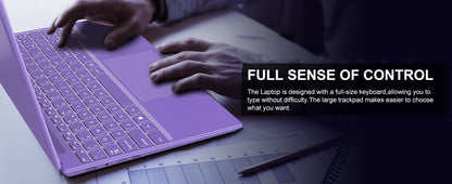 2025 16 Inch Gaming Laptop N5095 (Up to 2.9 GHz) 12GB+512GB SSD Support 1TB Expand Win 11 Laptops 1920 * 1200 FHD Screen 5G WiFi BT 4.2 Webcam Cooling Fan Numeric Keypad-Purple Elite