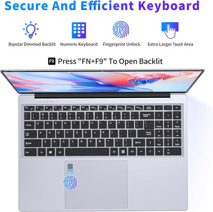Laptop Computer, Gaming Laptops 2025, 16 Inch Lap Top PC Win 11 Pro, 16GB RAM 1TB SSD, N100 Processor(up to 3.4GHz), Backlit Keyboard, for Business and Students Elite