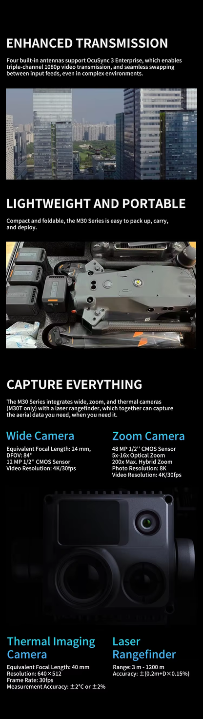 New M30 and M30T Matrice 30&amp;30T Drone 4k HD Thermal Camera and 40+ Mins Long Distance Gps RC Quadcopter Drone UAV Elite